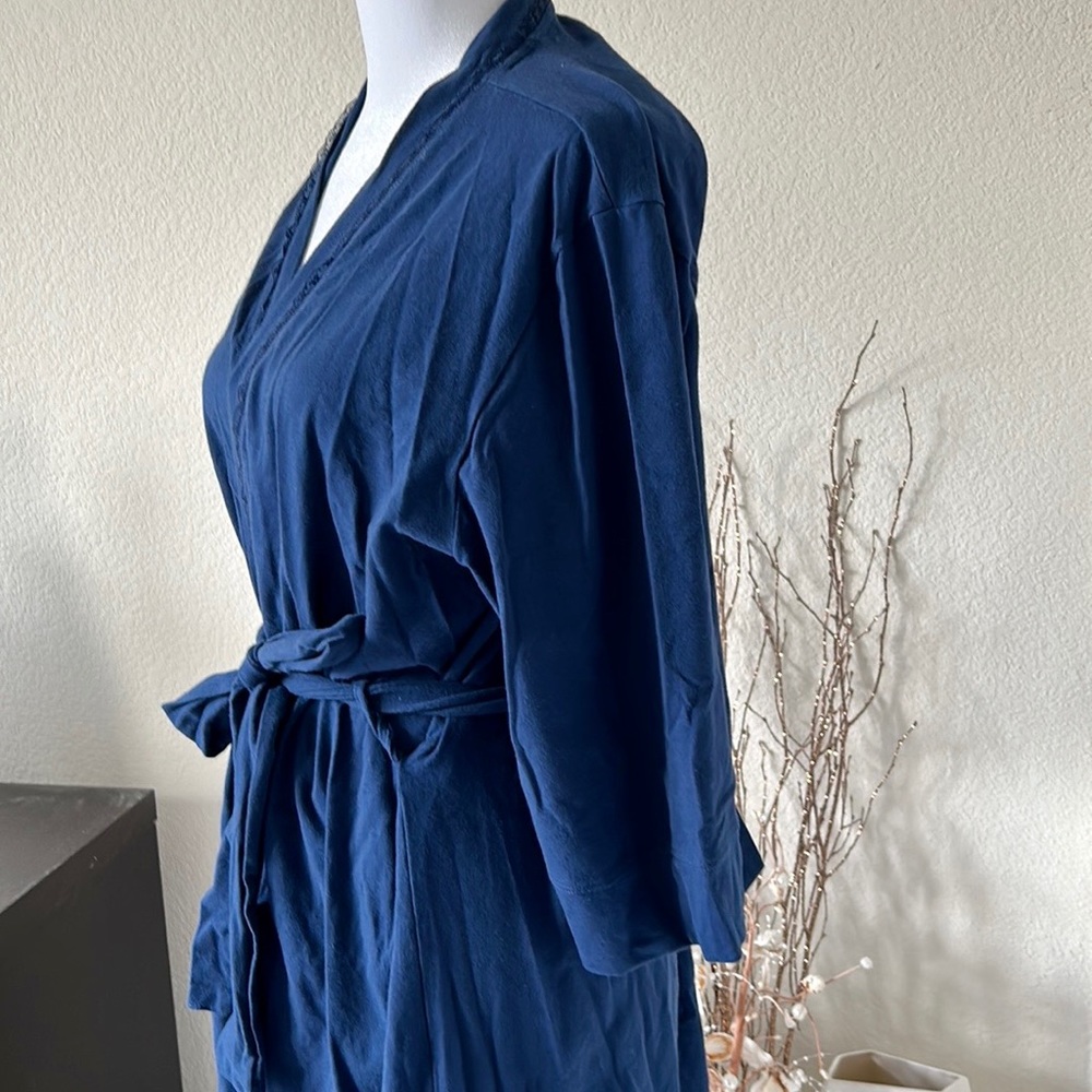 Tommy Hilfiger Blue Cotton Robe - Picture 2 of 6